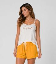 Pijama Feminino Blusa De Alça E Short Infinita Cor Amarelo Pijama Feminino Blusa De Alça E Short Infinita Cor Amarelo