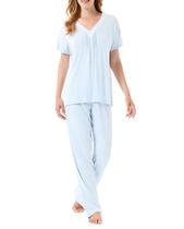 Pijama Feminino com Renda Macio Azul Celeste Lohe Pijama Feminino com Renda Macio Azul Celeste Lohe
