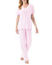 Pijama Feminino com Renda Macio Rosa Lohe
