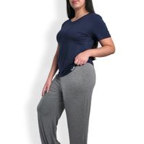 Pijama Feminino Completo Camiseta e Calça em Viscose