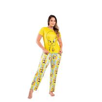 Pijama Feminino Conjunto Calça e Camiseta Piu Piu