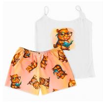 Pijama Feminino Conjunto Estampado Leve e Confortável P ao GG