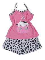 Pijama Feminino Curto Baby Doll Malha Estampado Personagens Adulto Alça Fina Pijama Feminino Curto Baby Doll Malha Estampado Personagens Adulto Alça Fina