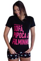 Pijama Feminino Curto De Verão Pipoca