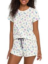 Pijama Feminino Curto Espaço Pijama 4010243 Pijama Feminino Curto Espaço Pijama 4010243