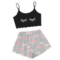 Pijama Feminino Curto Stitch Baby Doll Virginia Short Doll