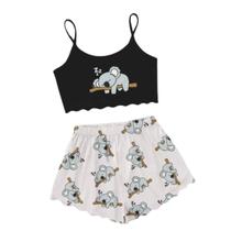 Pijama Feminino Curto Stitch Baby Doll Virginia Short Doll