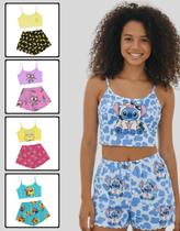 Pijama Feminino Curto Stitch Baby Doll Virginia Short Doll