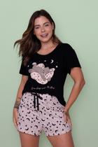 Pijama Feminino Curto Suede Univ. Let Sleep