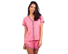 Pijama Feminino Curto Verão Baby Doll Aberto Blogueira