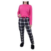 Pijama Feminino Daniela Tombini Lovely Preto Rosa - 9874