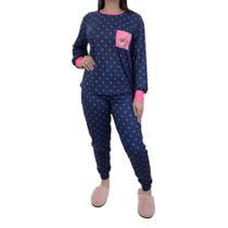 Pijama Feminino Daniela Tombini Lyla Love Marinho - 1256