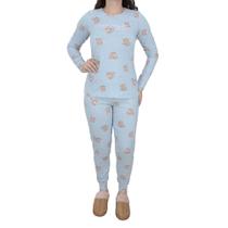Pijama Feminino Danka Capivara Azul Claro - 012051