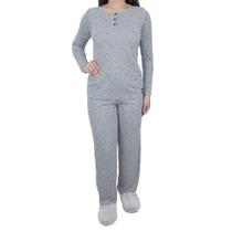 Pijama Feminino Danka Coração Cinza Mescla - 01205 Pijama Feminino Danka Coração Cinza Mescla - 01205
