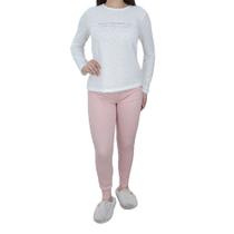 Pijama Feminino Danka Longo Poa Branco Off - 01205 Pijama Feminino Danka Longo Poa Branco Off - 01205