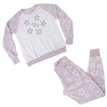 Pijama Feminino Danka ML Fleece Estrela Rosa - 8881