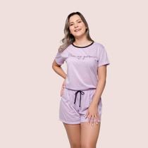 Pijama Feminino Dione com Camiseta Estampada e Shorts