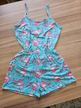 Pijama Feminino em Suede Short Doll Alça