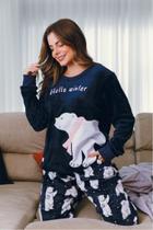 Pijama Feminino Fleece Pelúcia Longo Urso Pijama Feminino Fleece Pelúcia Longo Urso