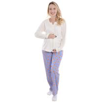 Pijama Feminino Gestante Canelado Madam Victory