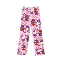 Pijama Feminino Hello Kitty Flanela Laranja - Halloween - Calças Quentes de Lã