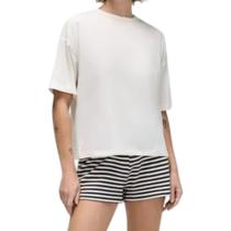 Pijama Feminino Hering Curto Listrado Bege - 7C8G NM2EN