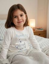 Pijama Feminino Infantil Algodão M/longa Koala Nº 4 Ao 8 Pijama Feminino Infantil Algodão M/longa Koala Nº 4 Ao 8