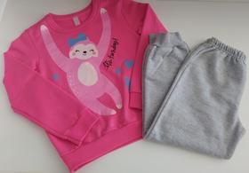 Pijama feminino infantil de moletim