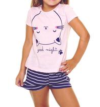 Pijama Feminino Infantil Várias Estampas Nº 4 Ao 10