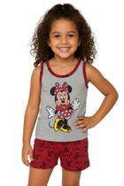 Pijama Feminino Infanto Juvenil Personagem Baby Dool Regata Shorts Curto Macio Confortável