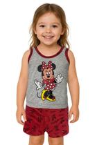 Pijama Feminino Infanto Juvenil Personagem Baby Dool Regata Shorts Curto Macio Confortável