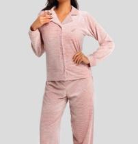 Pijama feminino inverno blusa e calça
