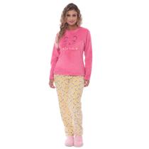 Pijama Feminino Inverno Longo Soft Majestosa Fleece Adulto