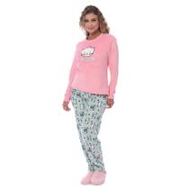 Pijama Feminino Inverno Longo Soft Majestosa Fleece Adulto