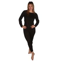 Pijama Feminino Inverno Malha Suede Canelado Com Renda Manga Longa e Calça Confortável Para Frio Rendinha Rendado Longo Pijama Feminino Inverno Malha Suede Canelado Com Renda Manga Longa e Calça Confortável Para Frio Rendinha Rendado Longo