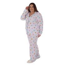 Pijama Feminino Inverno Print Americano Plus Size Victory