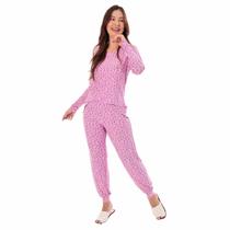 Pijama Feminino Jogger Manga Comprida Calça Liganete Estampa