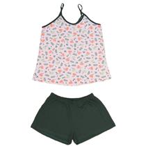 Pijama Feminino Juveni estampado malha confortável