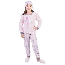Pijama Feminino Juvenil Moletinho De Inverno Flanelado Quentinho Blusa e Calça Longa Estampado Pijama Feminino Juvenil Moletinho De Inverno Flanelado Quentinho Blusa e Calça Longa Estampado