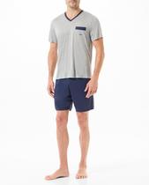 Pijama Feminino Liso Macio Cinza Lohe