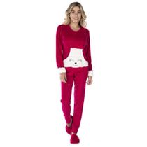 Pijama Feminino Longo Adulto Plush Quente Inverno Victory