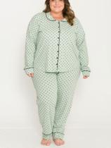 Pijama feminino longo com abertura daisydays 89.01.0020 plus size Pijama feminino longo com abertura daisydays 89.01.0020 plus size