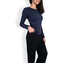 Pijama Feminino Longo Confortável Com Camiseta E Calça
