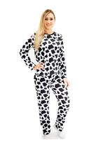 Pijama Feminino Longo Divertido Vaquinha