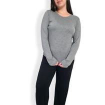 Pijama Feminino Longo Em Viscose Com Camiseta E Calça