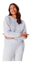 Pijama Feminino Longo Estampado Fleece Inverno Hering Cores