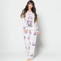 Pijama Feminino Longo Inverno Estampa Animal