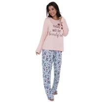 Pijama Feminino Longo Pellin 004 Floral Beautiful