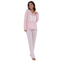 Pijama Feminino Longo Pellin 210101 Estampado