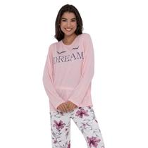 Pijama Feminino Longo Pellin 210148 Floral Dream